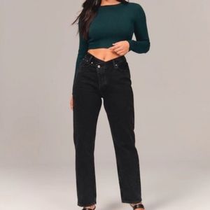 Abercrombie & Fitch Curve Love High Rise Dad Jean